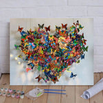 Paint by Numbers Kit Mandala Butterfly Heart