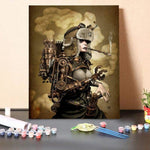 Paint by Numbers Kit-Mechanical Female Soldier