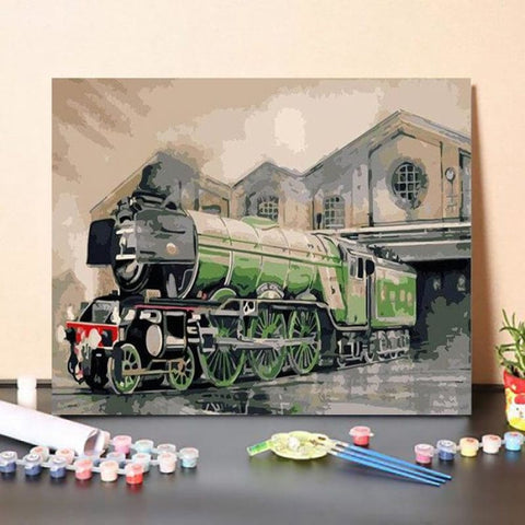 Paint By Numbers Kit New Train From Factory