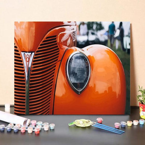 Paint By Numbers Kit Orange Car