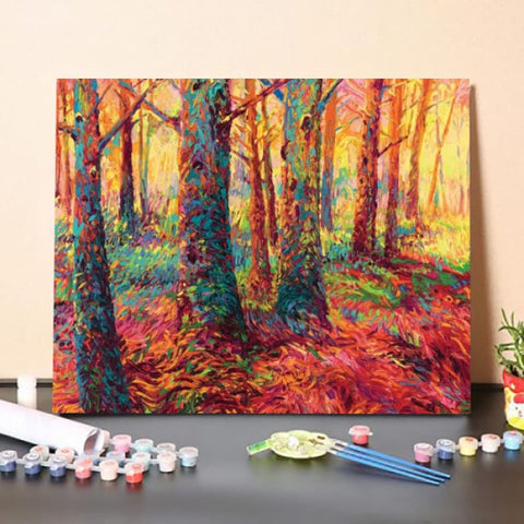 Paint By Numbers Kit-Red Woods