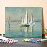 Paint by Numbers Kit Sea Sailing Fleet