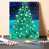 Paint By Numbers Kit – Starry Sky Sea And Christmas Tree