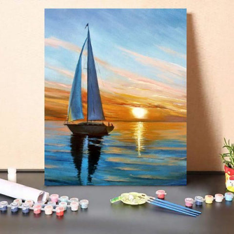 Paint by Numbers Kit The Boat In Memory