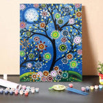 Paint by Numbers Kit-Two crows on the tree