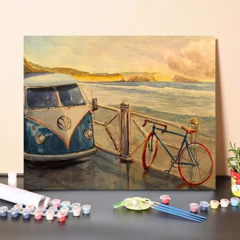 Paint by Numbers Kit VW Westfalia surfer