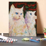 Paint by Numbers Kit – White Cats