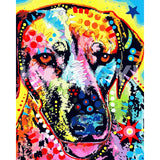 Pop Art Dog Diy Paint By Numbers Kits WM-007-1688 - NEEDLEWORK KITS