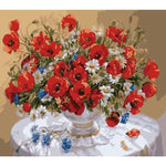 Poppy Flower Diy Paint By Numbers Kits ZXZ-107 - NEEDLEWORK KITS