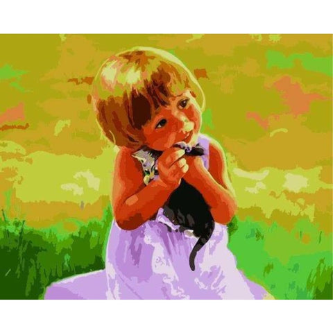 Portrait Gril Diy Paint By Numbers Kits ZXE493-27 - NEEDLEWORK KITS