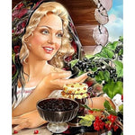 Portrait Woman Diy Paint By Numbers Kits ZXQ4006 - NEEDLEWORK KITS