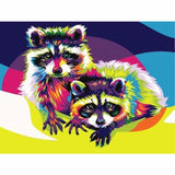 Raccoon Diy Paint By Numbers Kits WM-1477 - NEEDLEWORK KITS