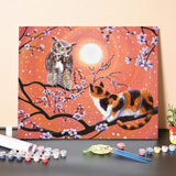 The Owl And The PussycatIn Peach Blossoms-Paint by Numbers 