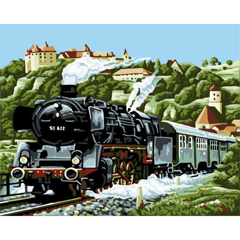 Train Diy Paint By Numbers Kits WM-1310 ZXB224 - NEEDLEWORK KITS