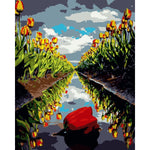 Tulips Diy Paint By Numbers Kits WM-855 - NEEDLEWORK KITS
