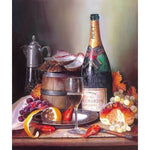 Wine Barrel Food Diy Paint By Numbers Kits PBN00211 - NEEDLEWORK KITS